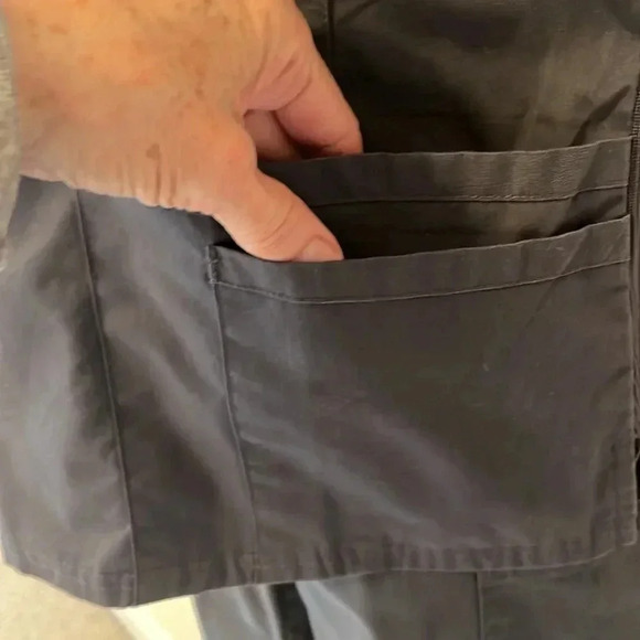 Dickies Scrub Work Set 2 Piece Women’s Small Gray Stretch Band Pants Pockets - Picture 3 of 17